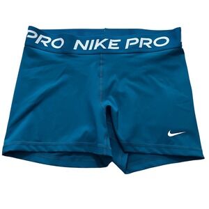 Nike Women's Pro 365 Dri-FIT Compression Teal Green Shorts Size Large NWT